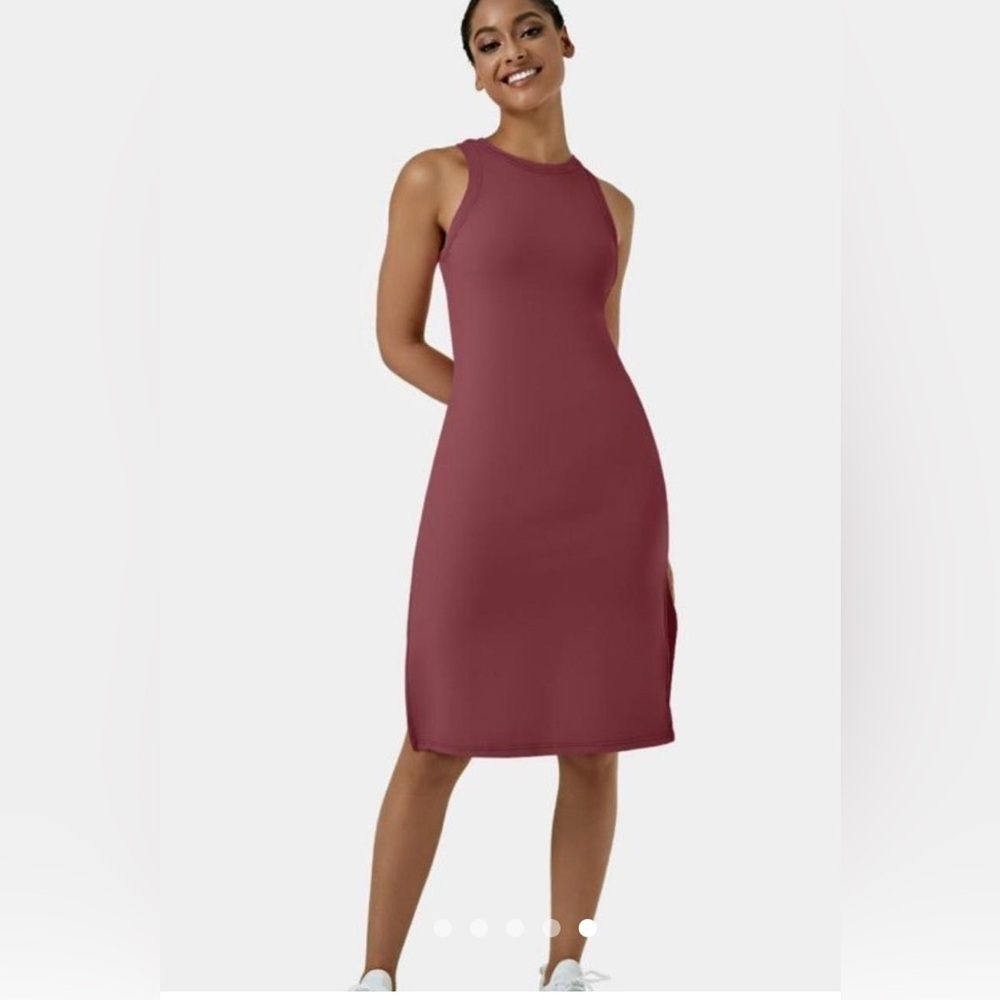 NWT Halara Sleeveless Burgundy Midi Dress size M - Picture 1 of 4